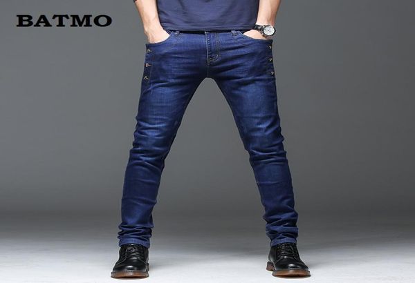 

batmo 2019 new arrival jeans men fashion elasticity men039s jeans comfortable slim male cotton pants27368316385, Blue