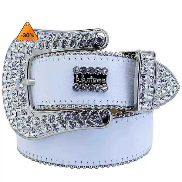 

est designer belts women mens bb simon rhinestone belt with bling rhinestones width 4.0cm waistband241ma1az, Blue;gray