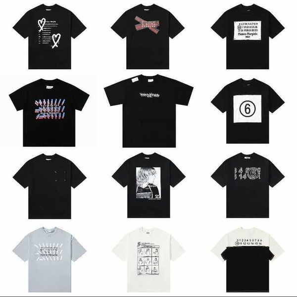 

designer men's women t shirt maison men tshirts men t shirts causal with letter printing loose t-shirt breathable cotton margiela men s, White;black