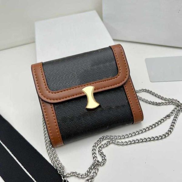 

ce designer bag chain designer purses women wallets totes 4 color three fold change card coin bag hardware lady wallet purse 230615, Red;black