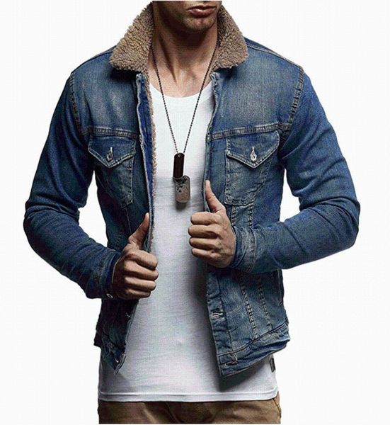 

men039s jackets and coats mens winter fashion warm fleece denim jacket outerwear 20219598761, Black;brown