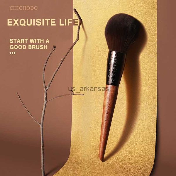 

makeup brushes chichodo makeup brush-amber series carved tube brushes-synthetic hair powder brush-beauty tools-face cosmetic pen-f212 hkd230