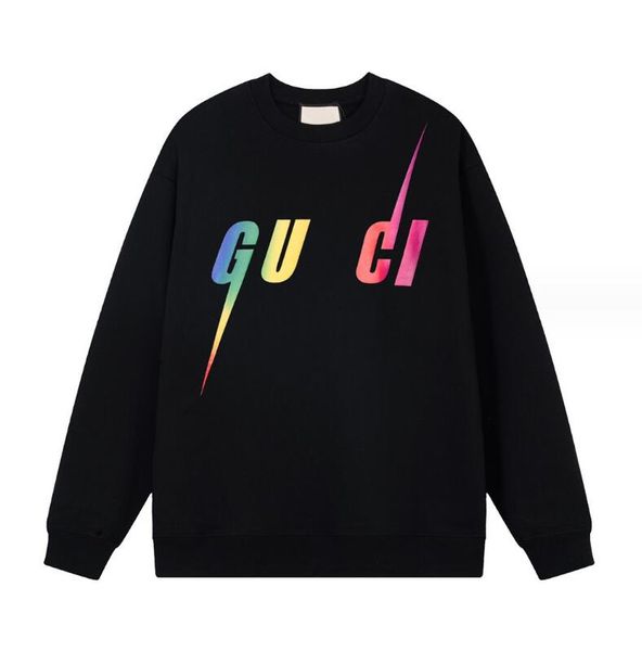 

women's sweatshirts 2023 autumn new letter printing men's and women's loose pullover round neck sweater women's sweater, Black