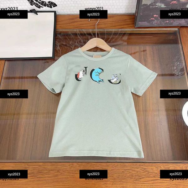 

23ss summer kids designer t shirt fashion printed no pilling short sleeve size 100-160cm baby round neck tees new arrival april11, Blue