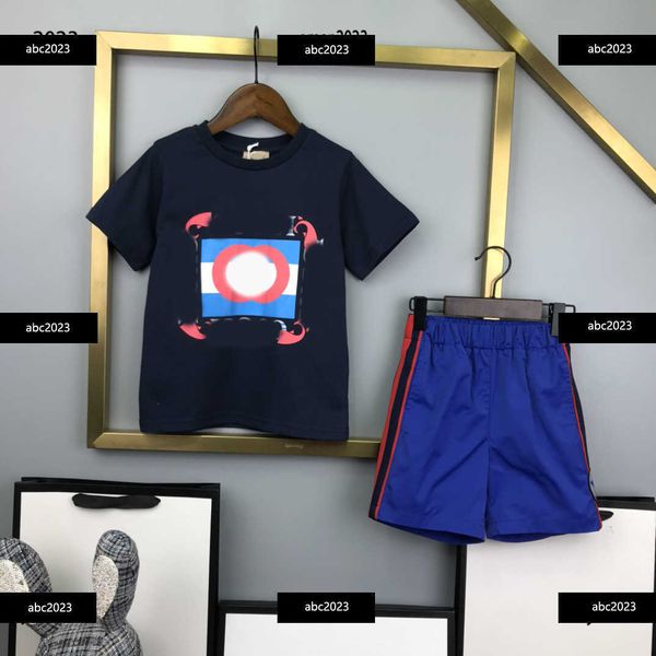 

new summer tracksuits kid sets baby suit 2pcs round neck letter printed t-shirt and striped shorts ing, White