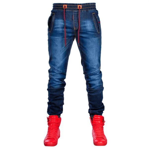 

jeans for mens 2019 summer men's pants classic jeans denim cotton solid straight pocket denim trousers distressed pant275p, Blue