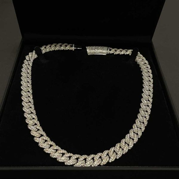 

vvs lab diamond necklace 925 sterling silver 13mm gia igi certified hpht clear vs1 diamond lab grown diamond cuban link necklace