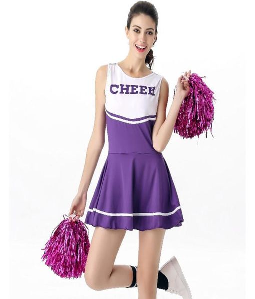 

cheerleader costume for adults cheer girls uniform sports outfits cheerleading dress school girl costume2438936, Black