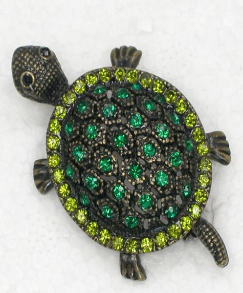 

12pcslot whole crystal rhinestone turtle brooches fashion costume pin brooch jewelry gift c3371900911, Gray