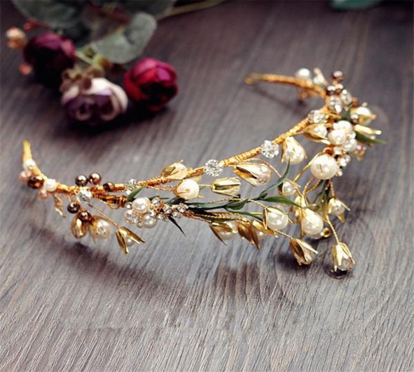 

whole wedding bridal crown tiara rhinestone headpiece crystal headband gold pearl princess queen hair jewelry crown headdress 7923855, Silver