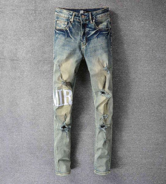 

men039s broken jeans vintage jeans punk lyrics broken motorcycle1565928, Blue