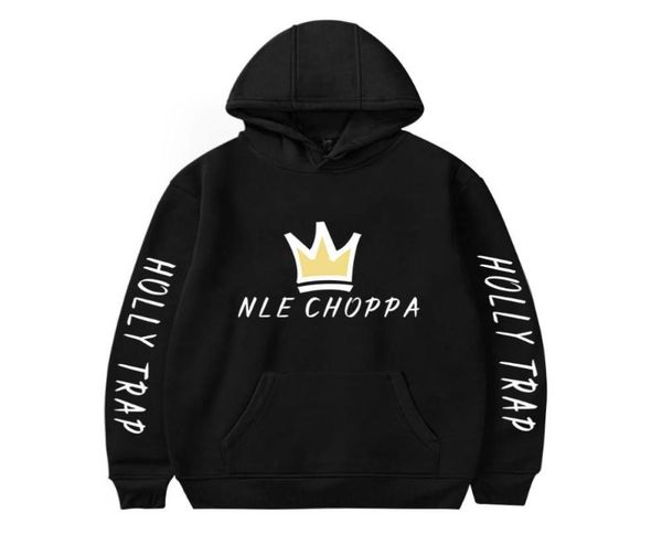 

2020 new nle choppa hoodies hip hop fashion an crown print hoodie men women casual sweatshirts streetwear vintage hoodie clothes7757715, Black