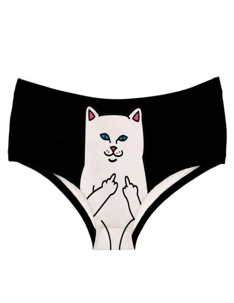 

deanfire super soft women 3d panties underwear cat meow kitty funny print kawaii push up briefs lingerie thong for female8370414, Black;pink