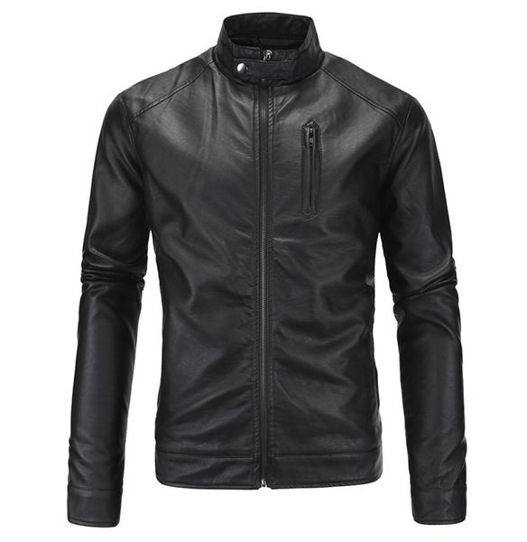 

whole 2017 classic style motorcycling pu leather jackets men slim male motor jacket men039s clothes chupas de cuero hombre3211599, Black;brown