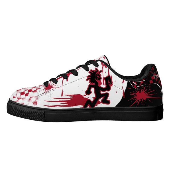 

customized shoes men's fashionable casual shoes diy women's shoes black bloody little man f3-243
