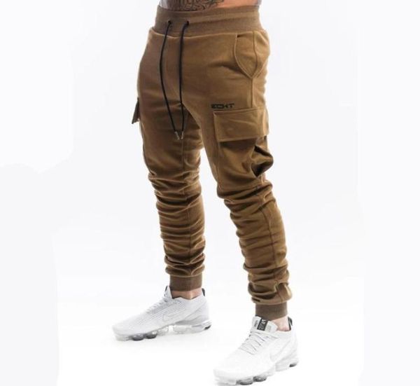 

men039s pants joggers sweatpants men casual cargo fitness bottoms skinny sportswear black trousers male multipocket cotton tra7113956