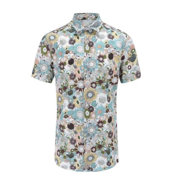 

mens shirts summer floral short sleeve cotton large casual hawaiian style s263r5934105, White;black