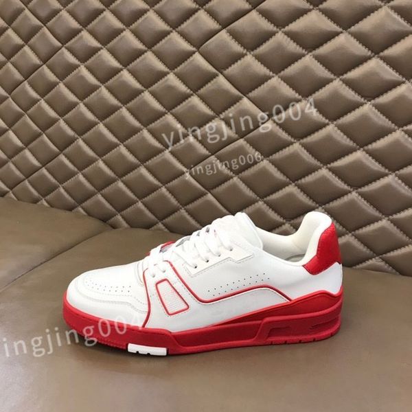 

2023 designer men's casual shoes fashion women's leather lace up flat bottomed sports shoes white black men's women's sp