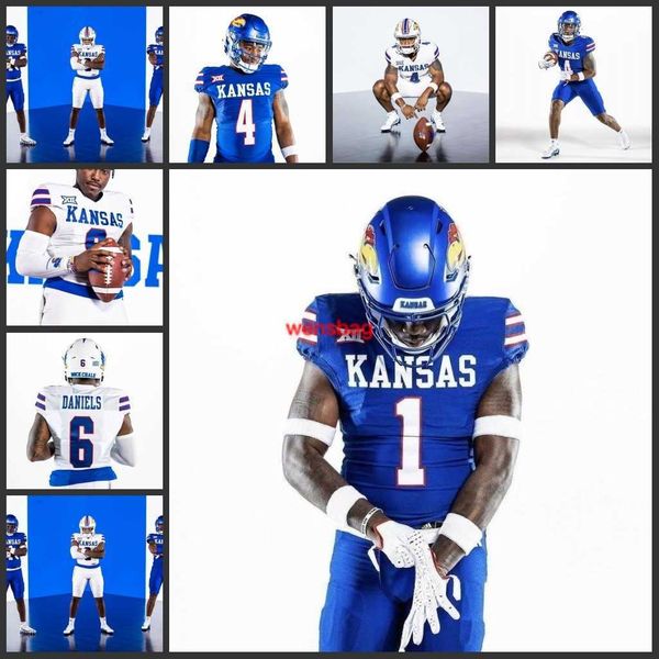 

2023 kansas jayhawks football 52 logan brown 13 dylan brooks 18 kalon gervin 24 damarius mcghee 4 marvin grant 28 sevion morrison 4 devin ne, Black