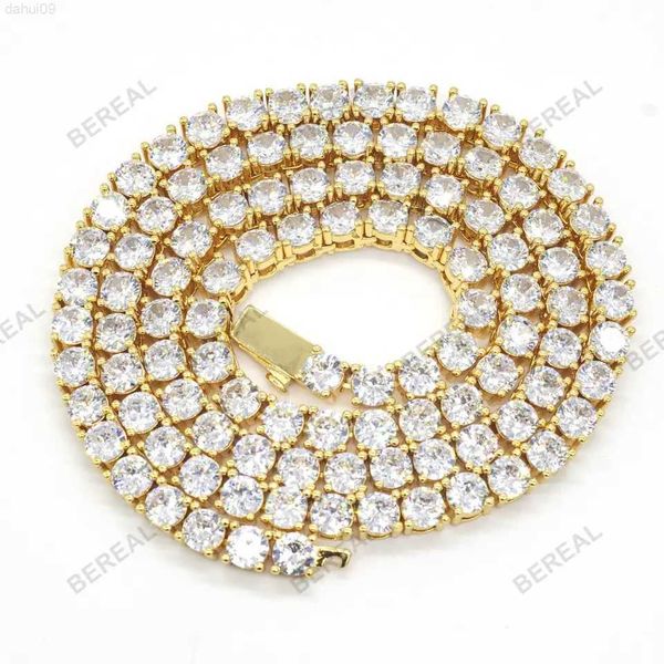 

10k 14k 18k gold tennis chain selling round brilliant cut lab grown diamond wholesale tennis link chain, Silver