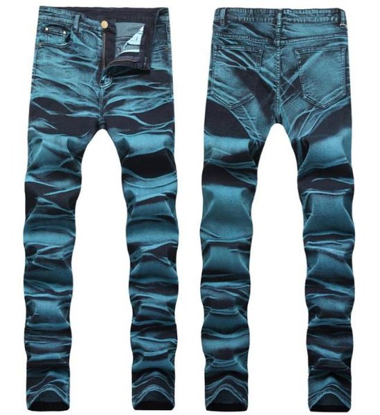 

men039s distressed ripped skinny jeans fashion mens jeans slim motorcycle moto biker mens denim pants hip hop men jeans 16033376515, Blue