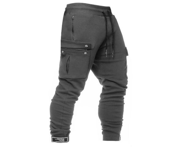 

men039s pants mens sweatpants for running casual side pocket men sports bodybuilding and autumn winter3913939, Black