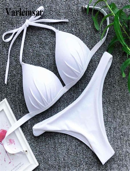 

push up bikini 2019 swimsuit female swimwear women twopieces bikini set with bra cup brazilian bather bathing suit wear v12086480988, White;black