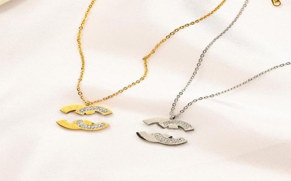

premium 18k gold plated 925 silver necklaces luxury pendant necklace designed for women long chain stainless steel circle necklace2418769