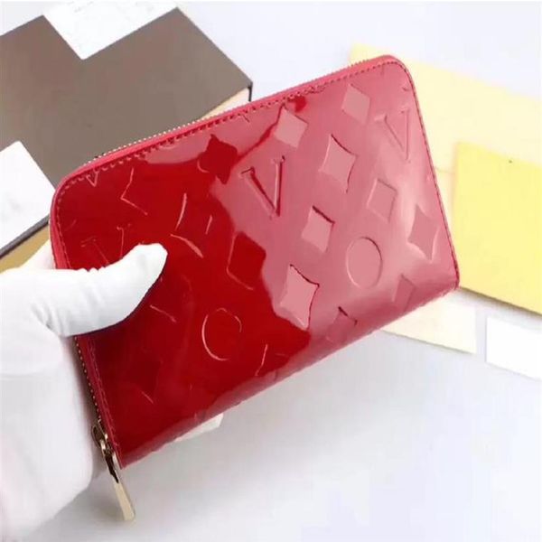

2023 fashion designer wallets luxury mens womens leather bags highs quality classic flower letter zipper coin purse checked card h222l, Red;black