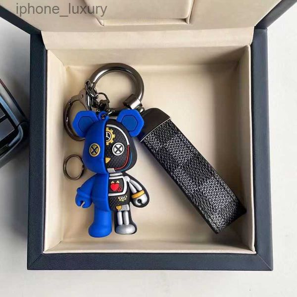 

keychain keychain car luxurys designers key chain solid color monogrammed keychains bear design versatile fashion leisure pendant key ru8st#, Silver