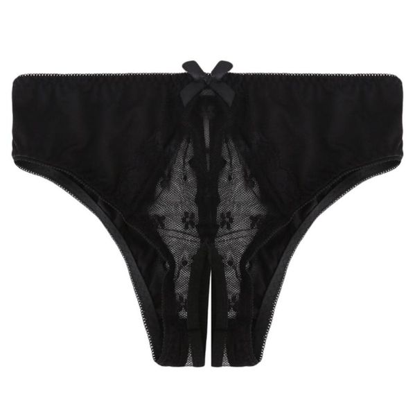 

new arrival women opening crotch panties ladies flower lace female briefs female crotchless lingerie underwear y022054306150423, Black;pink
