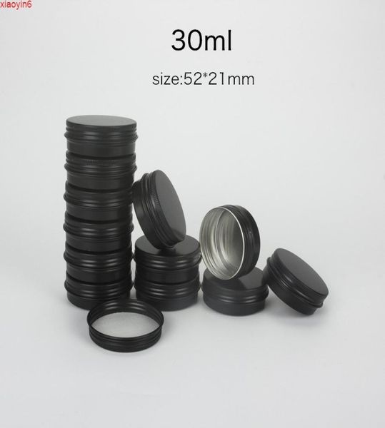 

30ml matte black small empty makeup eye body mask pads metal tin storage box case organizer cosmetic cream sample jars 50pcshigh q5275385