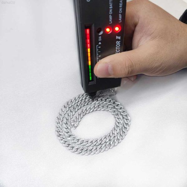 

pass diamond tester moissanite miami cuban 8mm 925 sterling silver iced out moissanite cuban link necklace