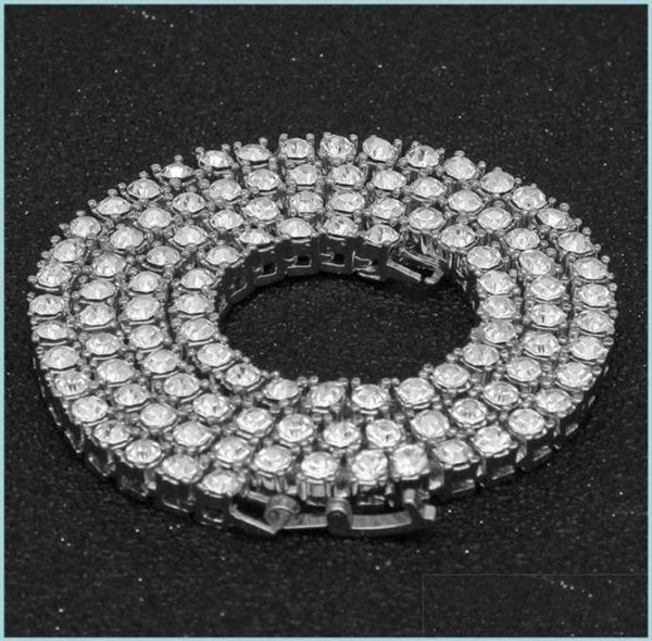

tennis graduated m 4mm tennis chain men women choker necklace man woman hip hop jewelry iced out bling necklaces fashion luxury 1 4123894, Black