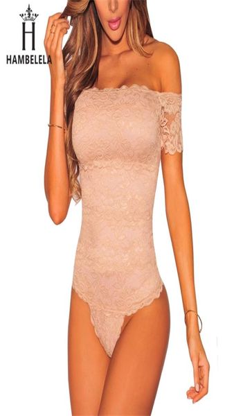 

hambelela summer lace bodysuit women black lace strapless bodycon rompers women jumpsuit combinaison femme shorts playsuits t1343942, Black;white