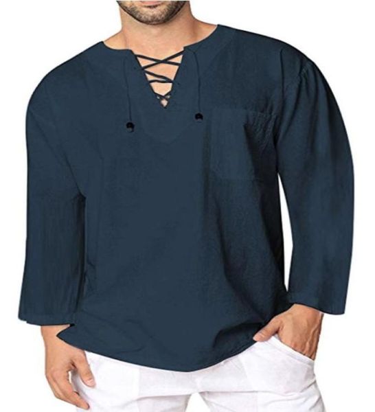 

mens baggy casual t shirt cotton linen tee hippie shirts long sleeve yoga men tshirt slim v neck tshirt 4370432, White;black