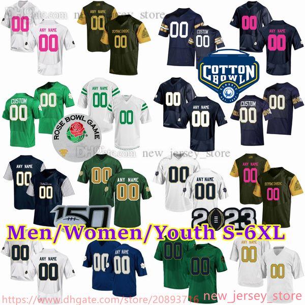 

custom s-6xl ncaa college notre dame fighting irish football jersey 10 sam hartman 7 audric estime 83 jayden thomas cam hart jerome bettis b, Black