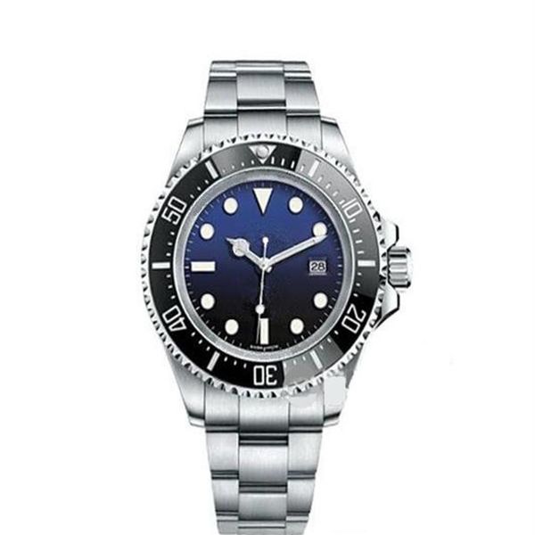 

factory supplier luxury ceramic bezel stainless steel d-blue seadweller 116660 44mm automatic mechanical mens men's watch wat295l, Slivery;brown