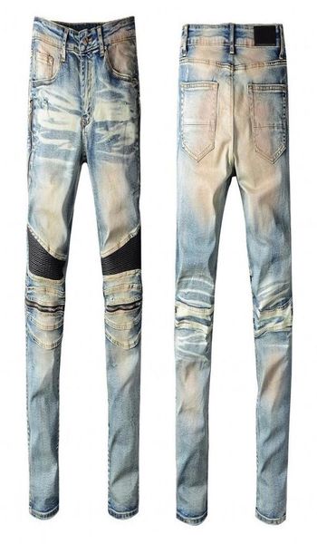 

men designs brand jeans clothing designer pants off road panther blue soldier mens slim denim straight biker hip hop jeans3658956