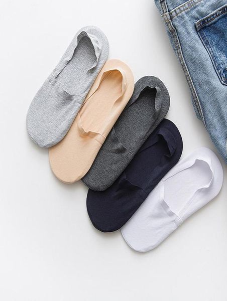 

men039s socks men039s one pair women men soft invisible low cut casual cotton loafer boat nonslip spring summer no show7107971, Black