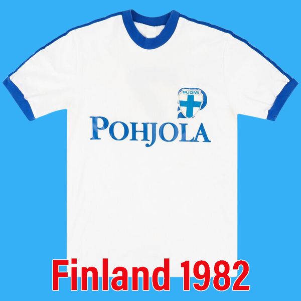 

retro finland soccer jerseys 1982 finland home football shirts classic vintage kits kit, Black;yellow