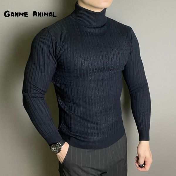 

men's sweaters winte men's rollneck knitted keep men jumper knit woolen turtleneck warm sweater casual pulloverr coats knit sweate, White;black