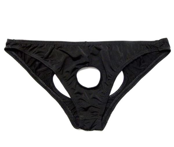 

men039s gstrings bikini briefs gay underwear oring crotchless mens thongs men nylon lingerie open busissy panties string5340702, Black;brown