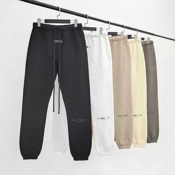 

fog multi thread essentsasls spring and summer reflective binding closing drawstring casual pants guard pants trousers men's fashion br, Black