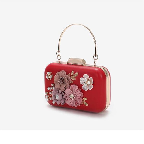 

sold manual mini flowers cosmetic bags handbag shoulder messenger chain bag 57f