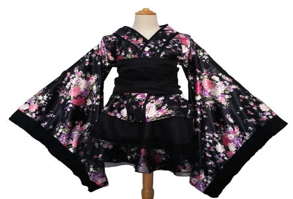 

shanghai story womens printing kimono dress short style party dress3561952, Black;red
