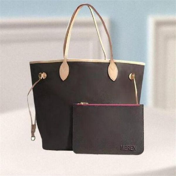 

whole fashion brand mm gm with wallet shoulder shopping bag l letter leather handbag white printing purse324r