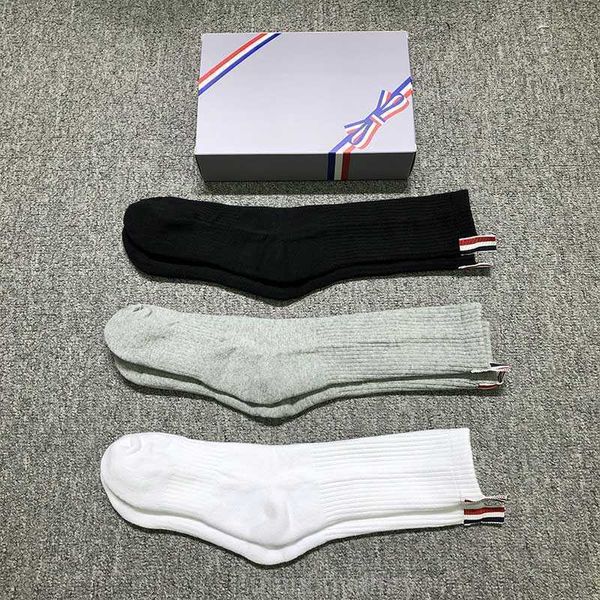 

men's socks tb thom 4 pairs socks men's 100% natural cotton stocking seamless undyed cotton crew tb socks moisture wicking mid-tub, Black