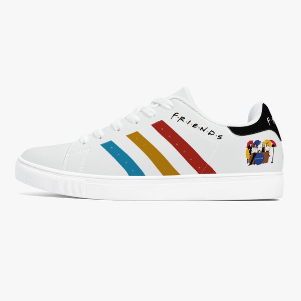 

customized shoes men's fashionable casual shoes diy women's shoes white sole, white shoe body, colorful stripes szii11430_38