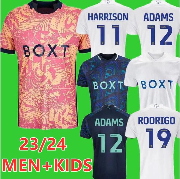 

men kids 23 24 bamford raphinha soccer jerseys leeds uniteds 2023 2024 phillips british legion poppy patch costa alioski rodrigo m harrison, Black;yellow